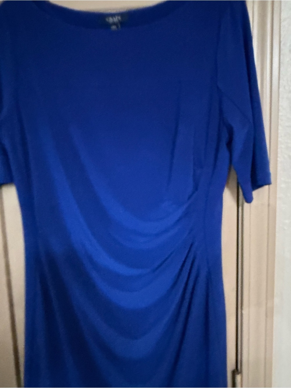 Chaps Royal Blue Crewneck Sheath Dress